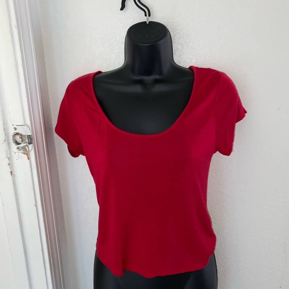Red Crop Tee